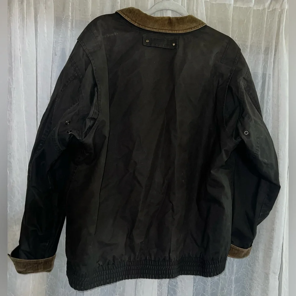L.L. Bean Waxed Cotton Jacket British Millerain Plaid Lined XL